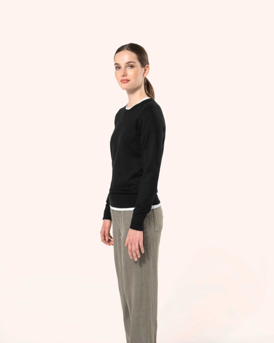 Pulls personnalisable Kariban Pull Supima® col rond  femme