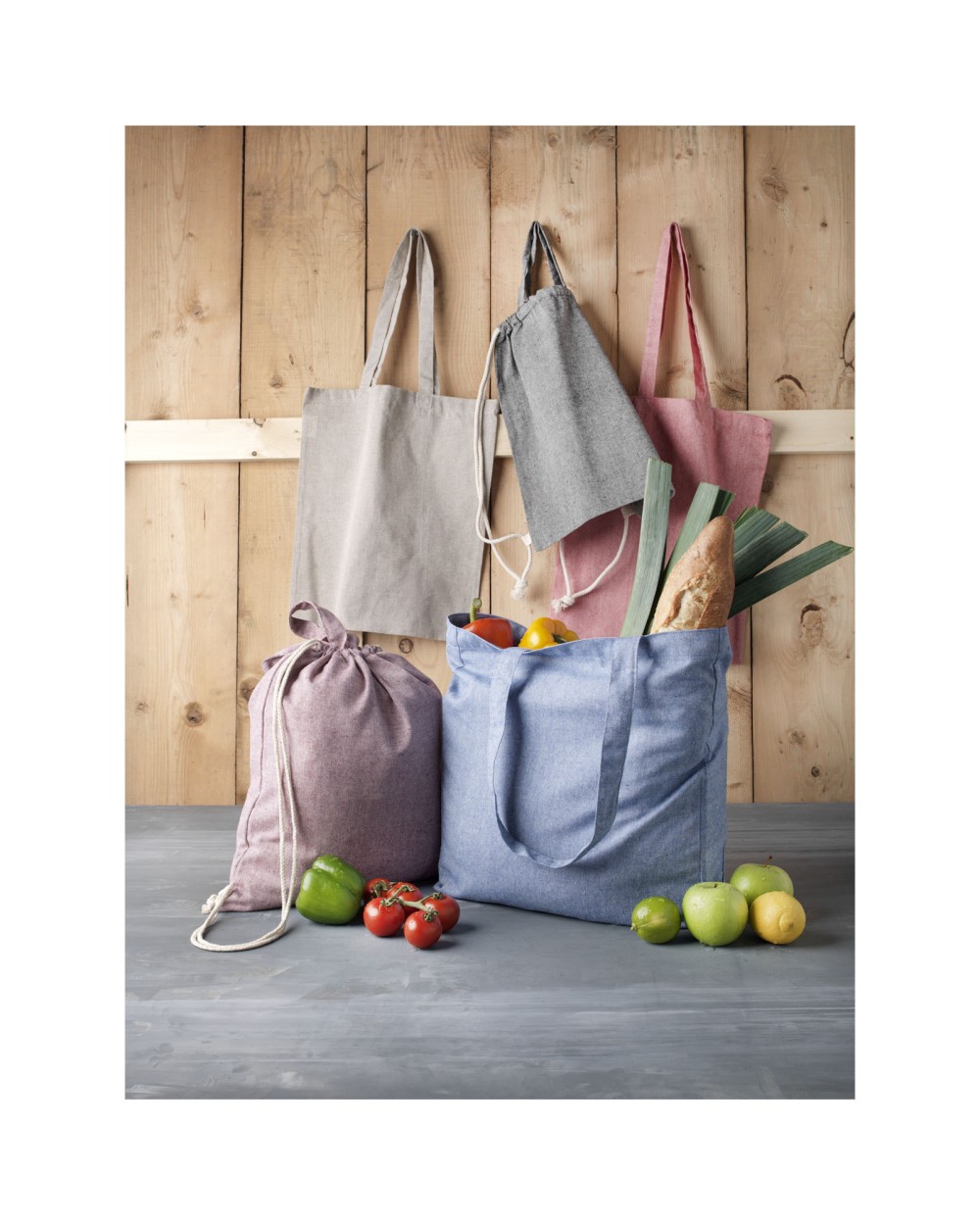 Tote bags personnalisable 4DO Sac shopping recyclé 210 gr/m² Pheebs 7L