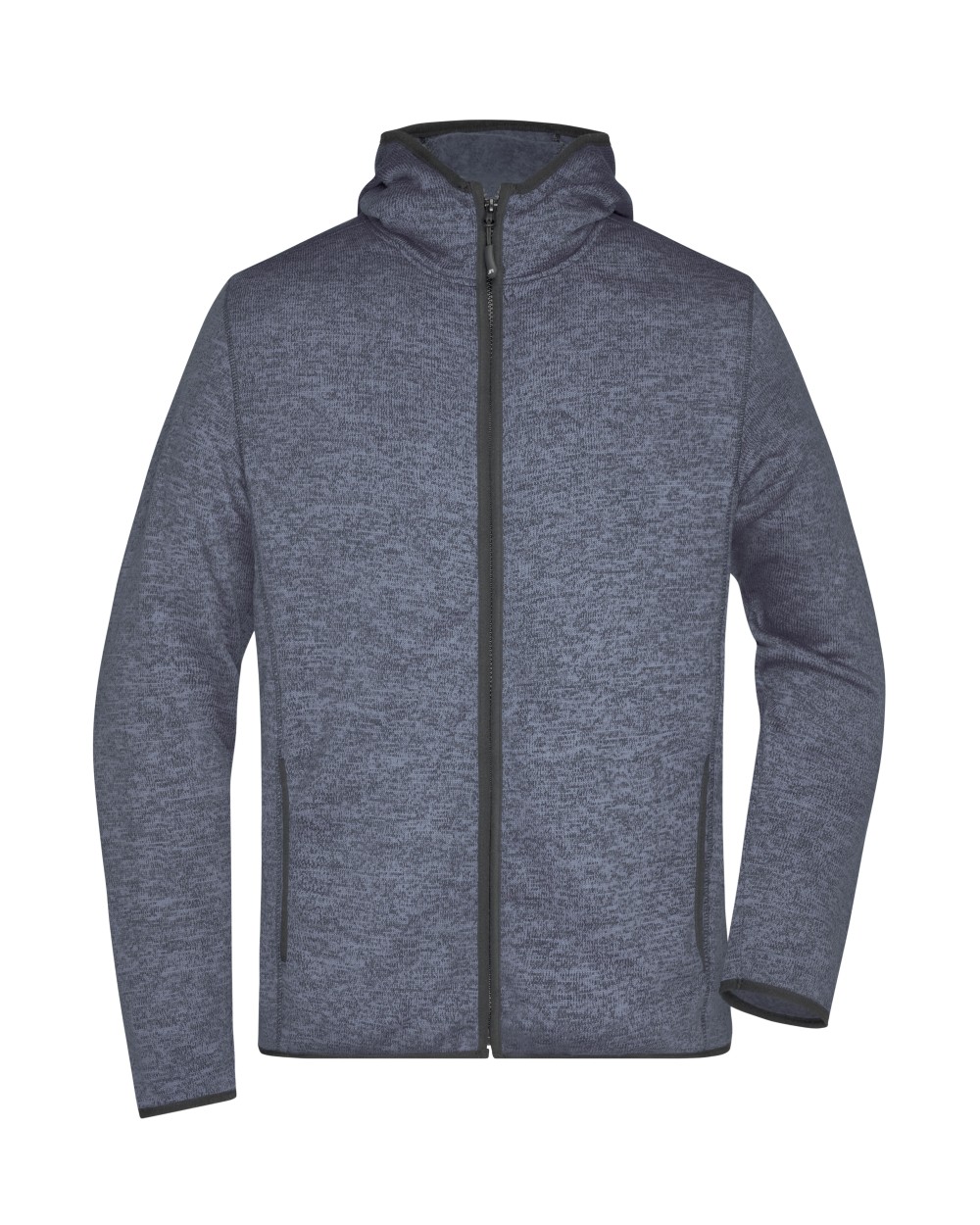 JAMES & NICHOLSON Men´s Knitted Fleece Hoody Sweatshirts personalisierbar
