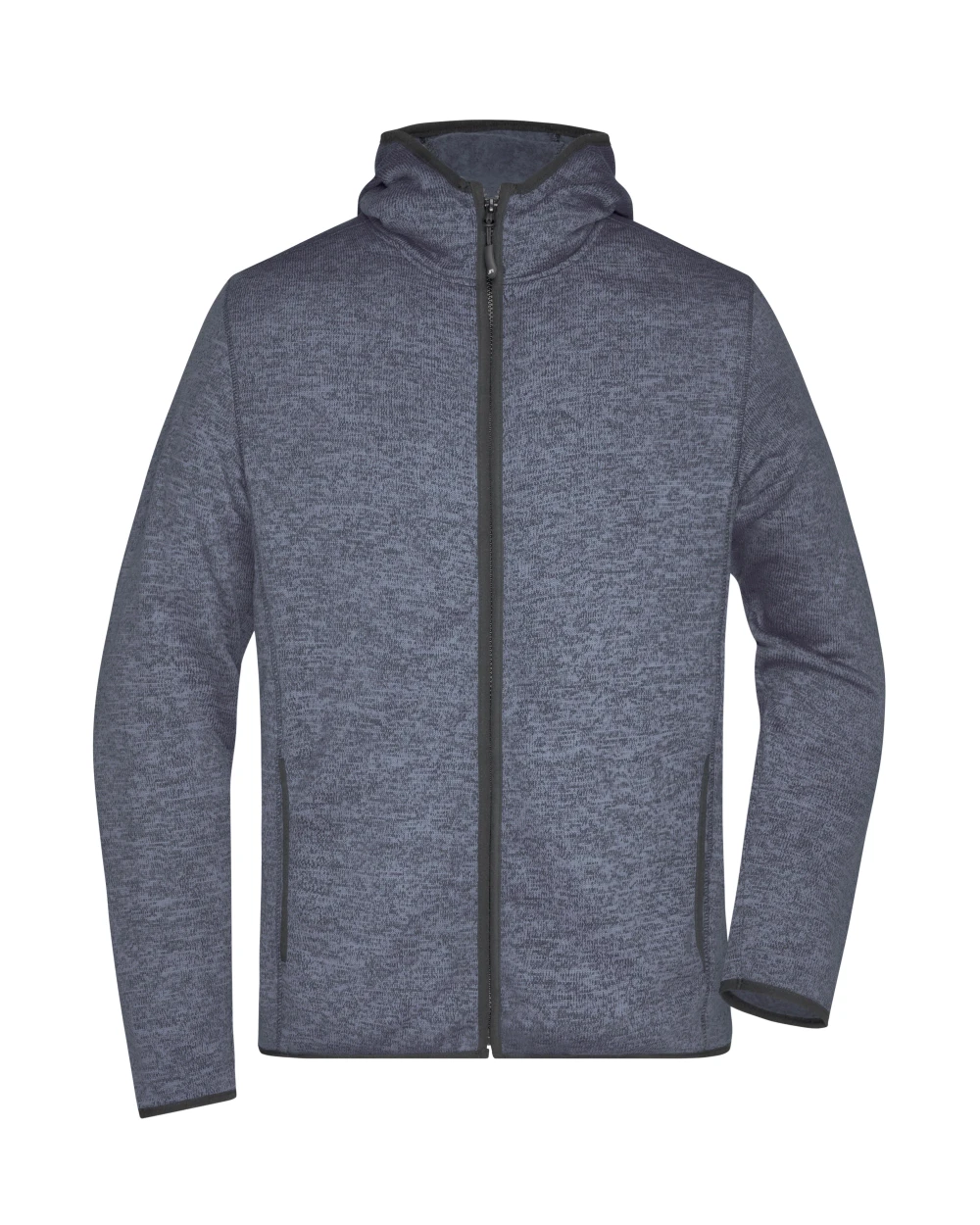 Sweaters & hoodies JAMES & NICHOLSON Men`s Knitted Fleece Hoody voor bedrukking &amp; borduring