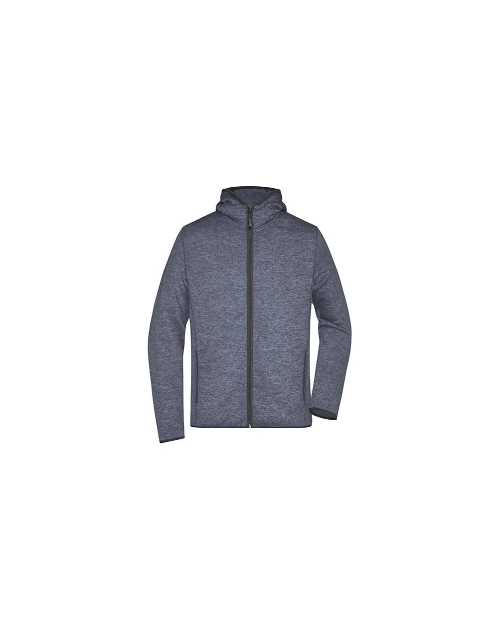 JAMES & NICHOLSON Men´s Knitted Fleece Hoody Sweatshirts personalisierbar