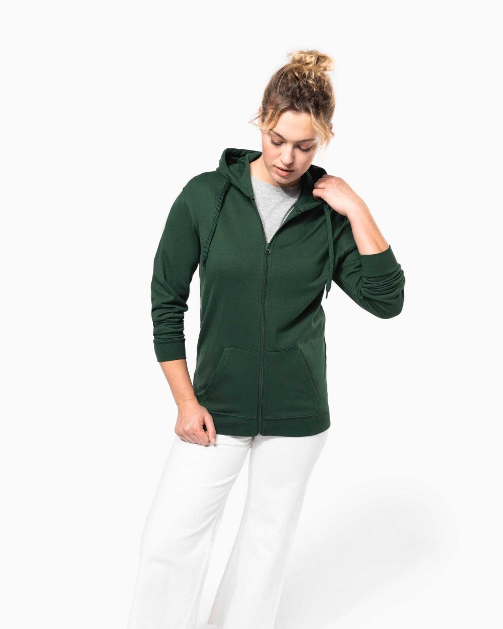 Sweaters & hoodies KARIBAN Sweatvest met capuchon voor bedrukking &amp; borduring