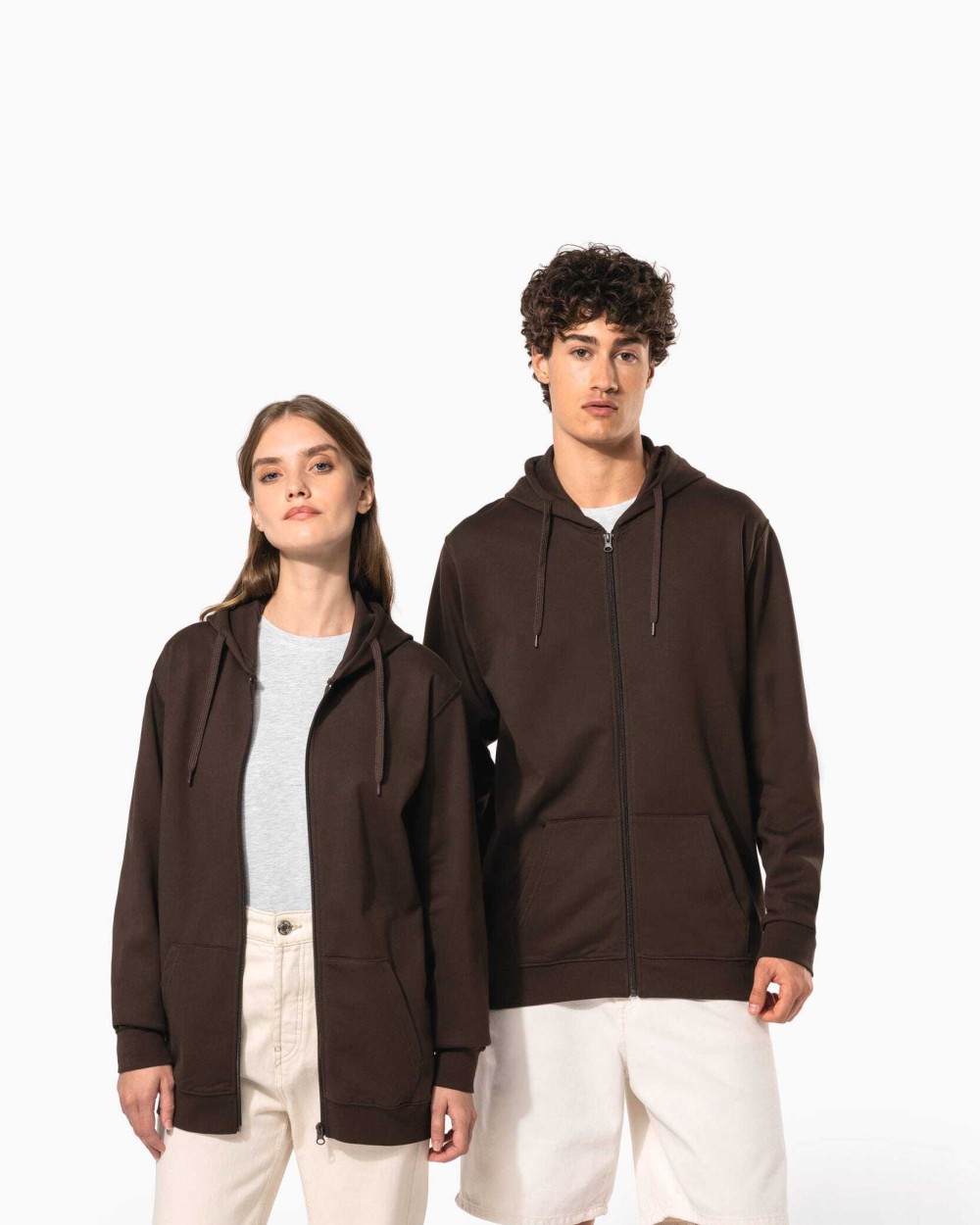 Sweaters & hoodies KARIBAN Sweatvest met capuchon voor bedrukking &amp; borduring