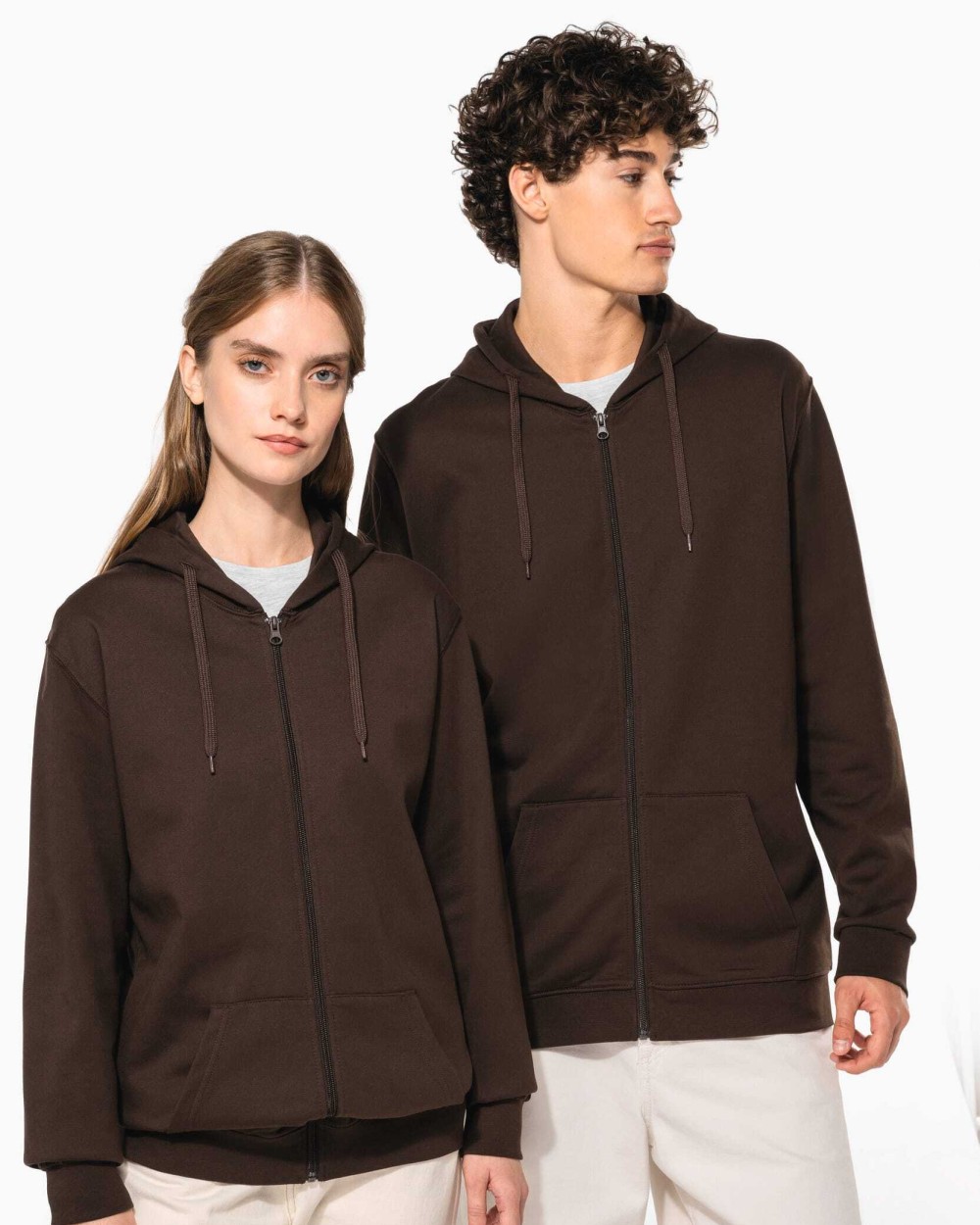Sweaters & hoodies KARIBAN Sweatvest met capuchon voor bedrukking &amp; borduring