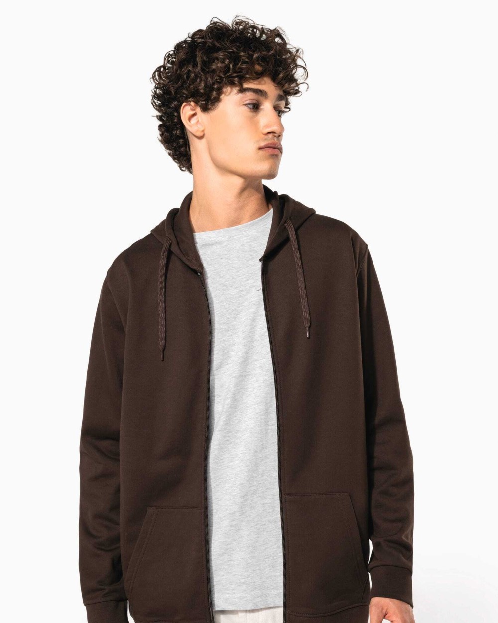 Sweaters & hoodies KARIBAN Sweatvest met capuchon voor bedrukking &amp; borduring