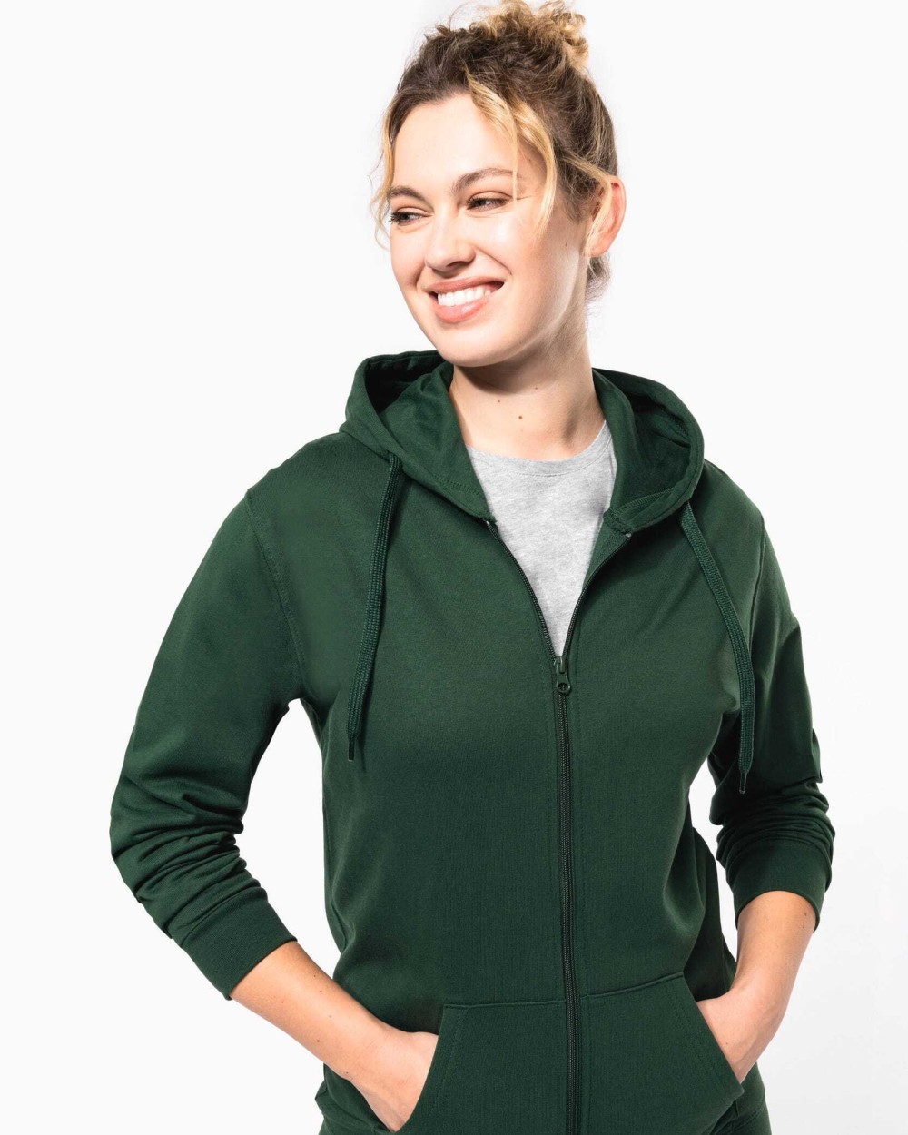 Sweaters & hoodies KARIBAN Sweatvest met capuchon voor bedrukking &amp; borduring