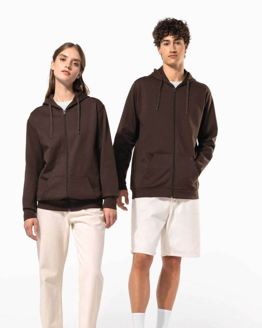 Sweaters & hoodies KARIBAN Sweatvest met capuchon voor bedrukking &amp; borduring
