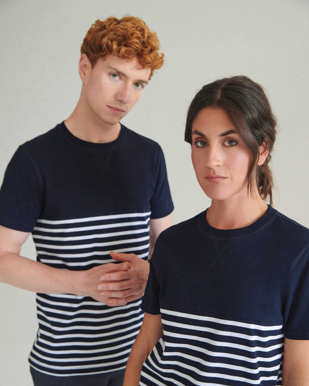 T-shirts FRONT ROW Short sleeved breton t-shirt voor bedrukking &amp; borduring