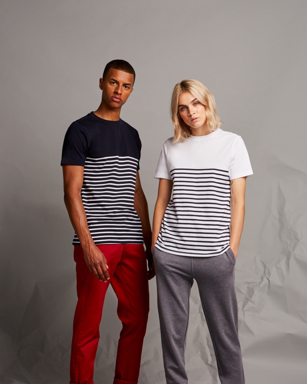 T-Shirts personnalisable FRONT ROW T-shirt breton à manches courtes