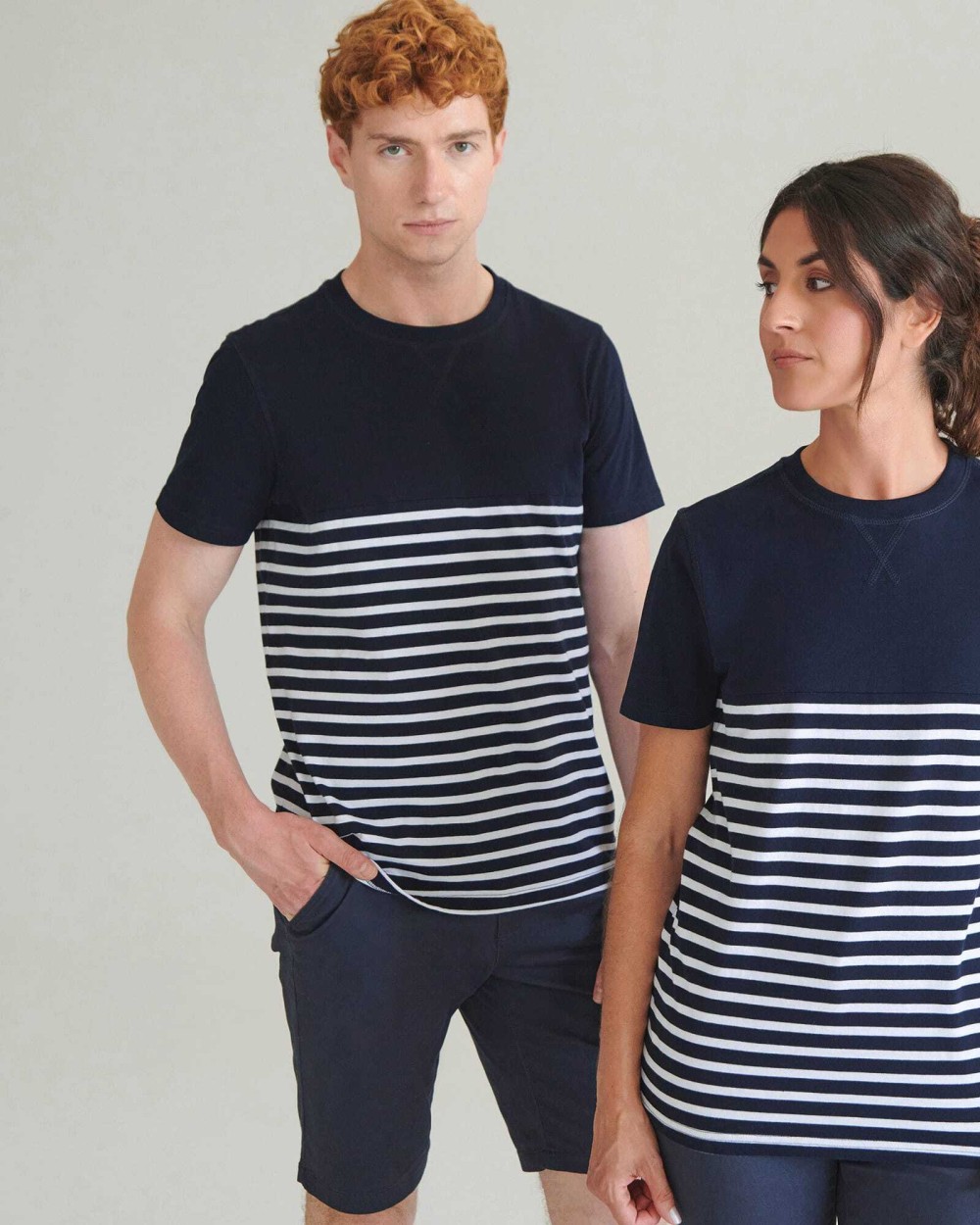 FRONT ROW Breton t-shirt, kurzärmelig T-Shirts personalisierbar