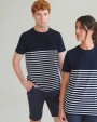 T-shirts FRONT ROW Short sleeved breton t-shirt voor bedrukking &amp; borduring