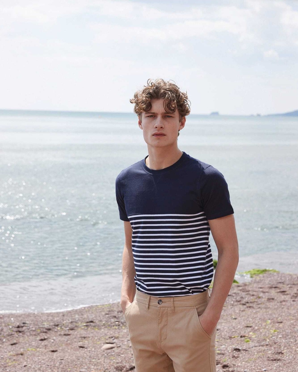 T-shirts FRONT ROW Short sleeved breton t-shirt voor bedrukking &amp; borduring