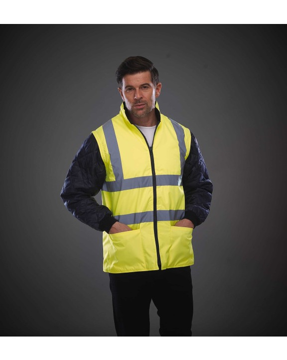 Vestes personnalisable YOKO Veste matelassée haute visibilité avec manches détachables