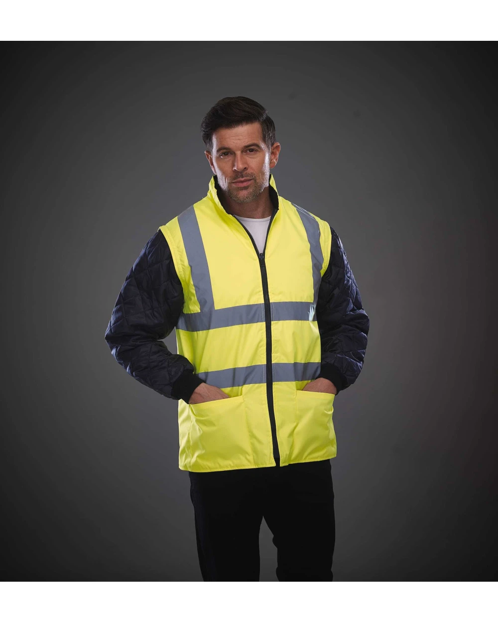 YOKO Warn-Steppjacke mit abnehmbaren Ärmeln Jacken personalisierbar