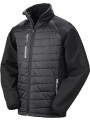 RESULT Veste softshell rembourrée black compass recyclée  personnalisable