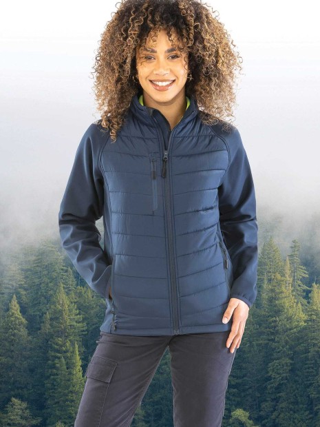 Softshells à personnaliser RESULT Veste softshell rembourrée black compass recyclée 