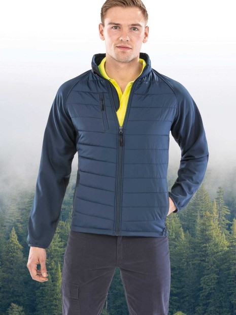 Softshells à personnaliser RESULT Veste softshell rembourrée black compass recyclée 