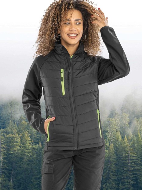Softshells à personnaliser RESULT Veste softshell rembourrée black compass recyclée 