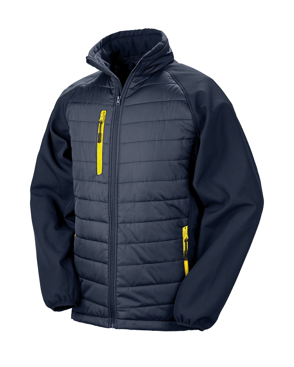 RESULT Black compass padded soft shell jacke Softshells personalisierbar