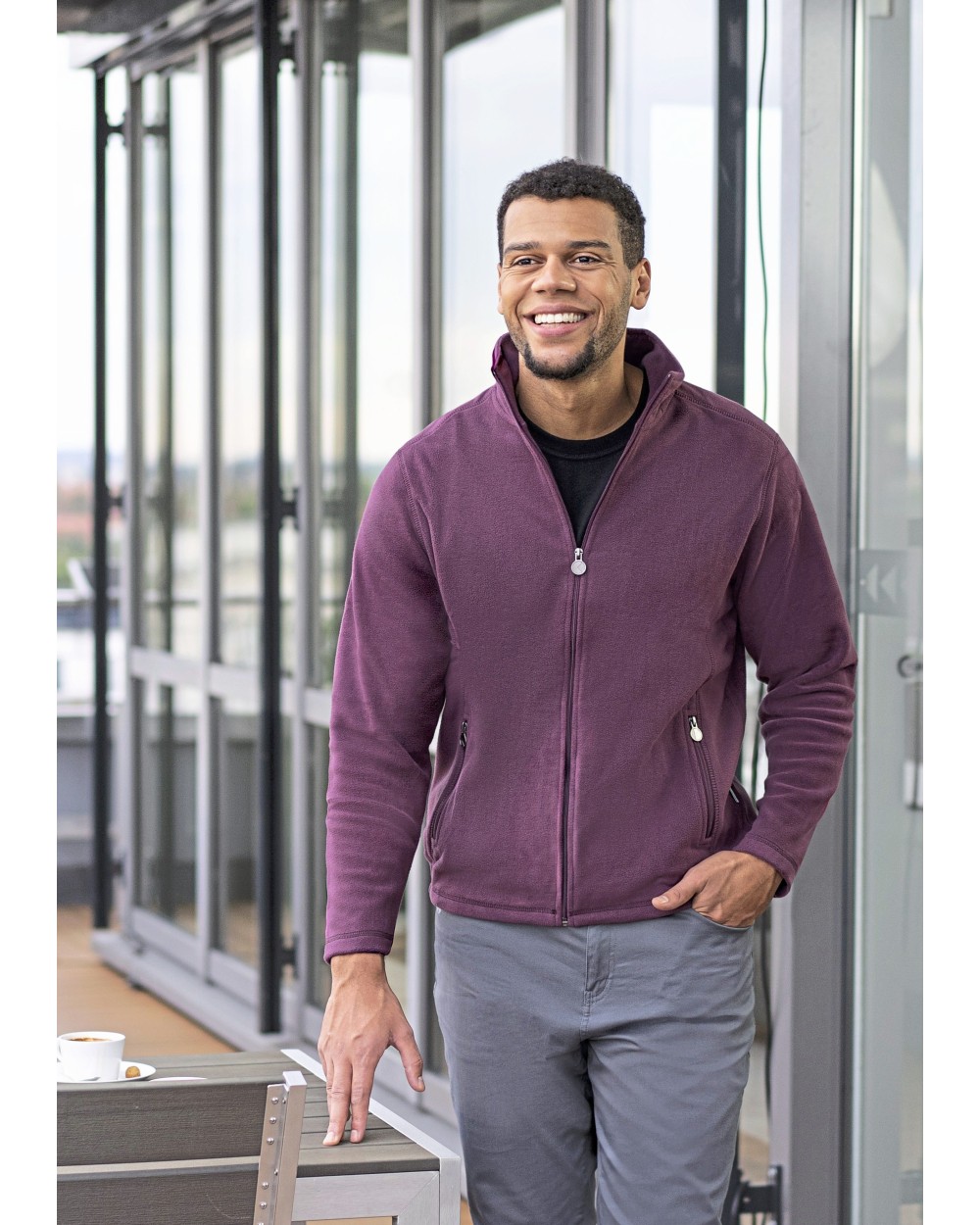 KARLOWSKY Men´s Workwear Fleece Jacket Warm-Up Polar Fleeces personalisierbar