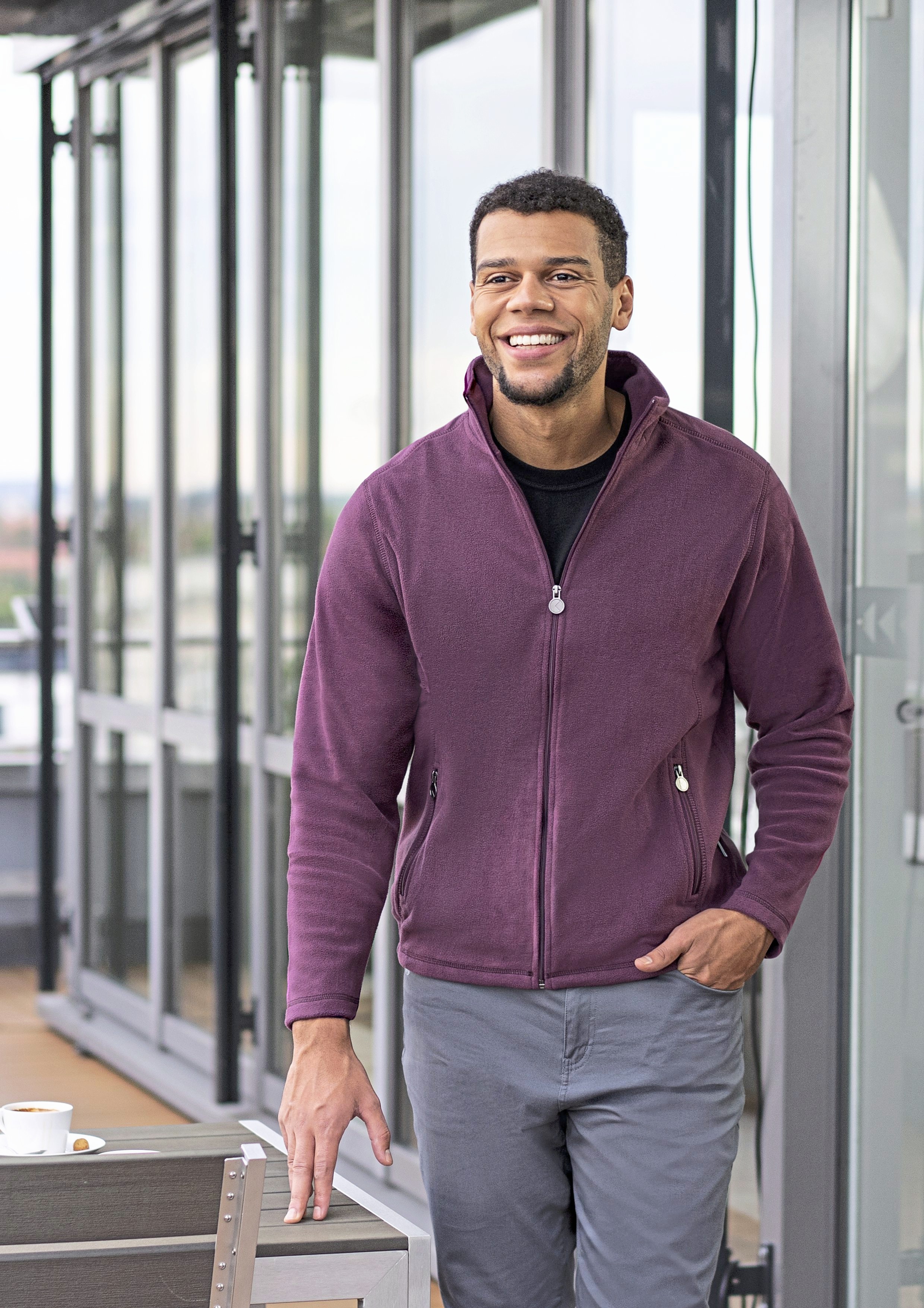 KARLOWSKY Men´s Workwear Fleece Jacket Warm-Up Polar Fleeces personalisierbar