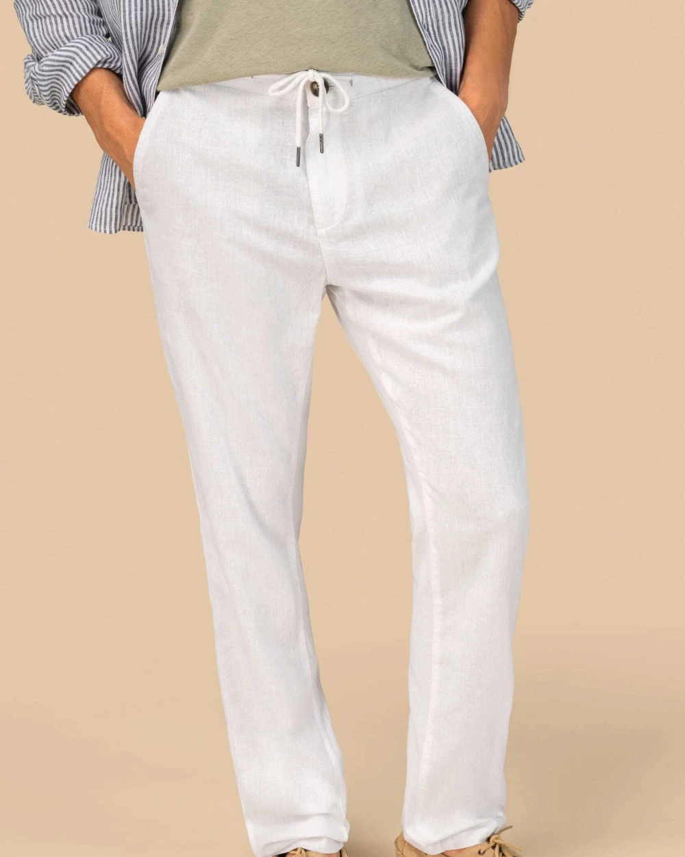 Pantalons personnalisable SPASSO Pantalon écoresponsable en lin et coton bio homme