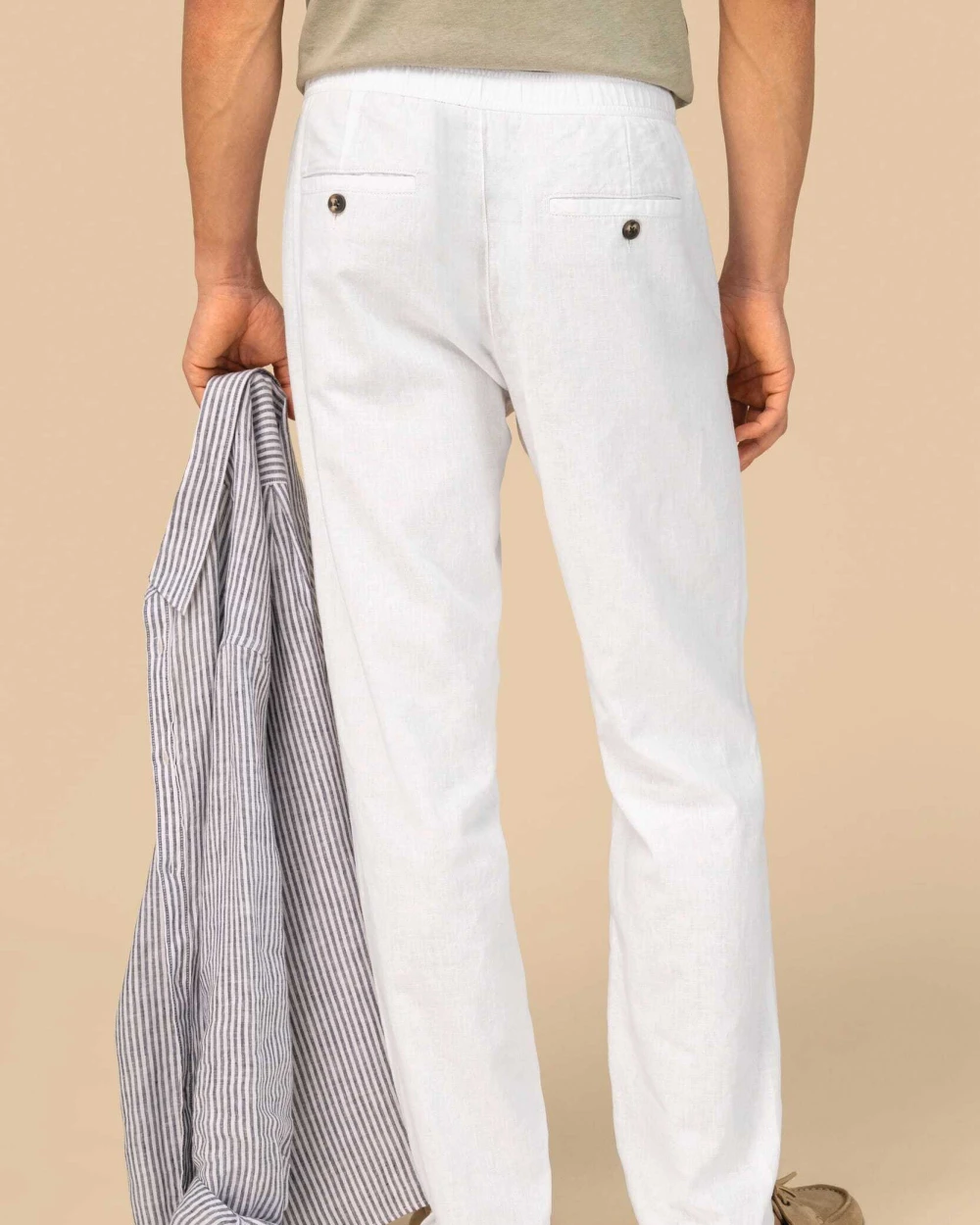 Pantalons personnalisable SPASSO Pantalon écoresponsable en lin et coton bio homme