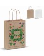 Tote bags 4DO Papieren kraft tas 90g/m² 18x8x22cm voor bedrukking &amp; borduring