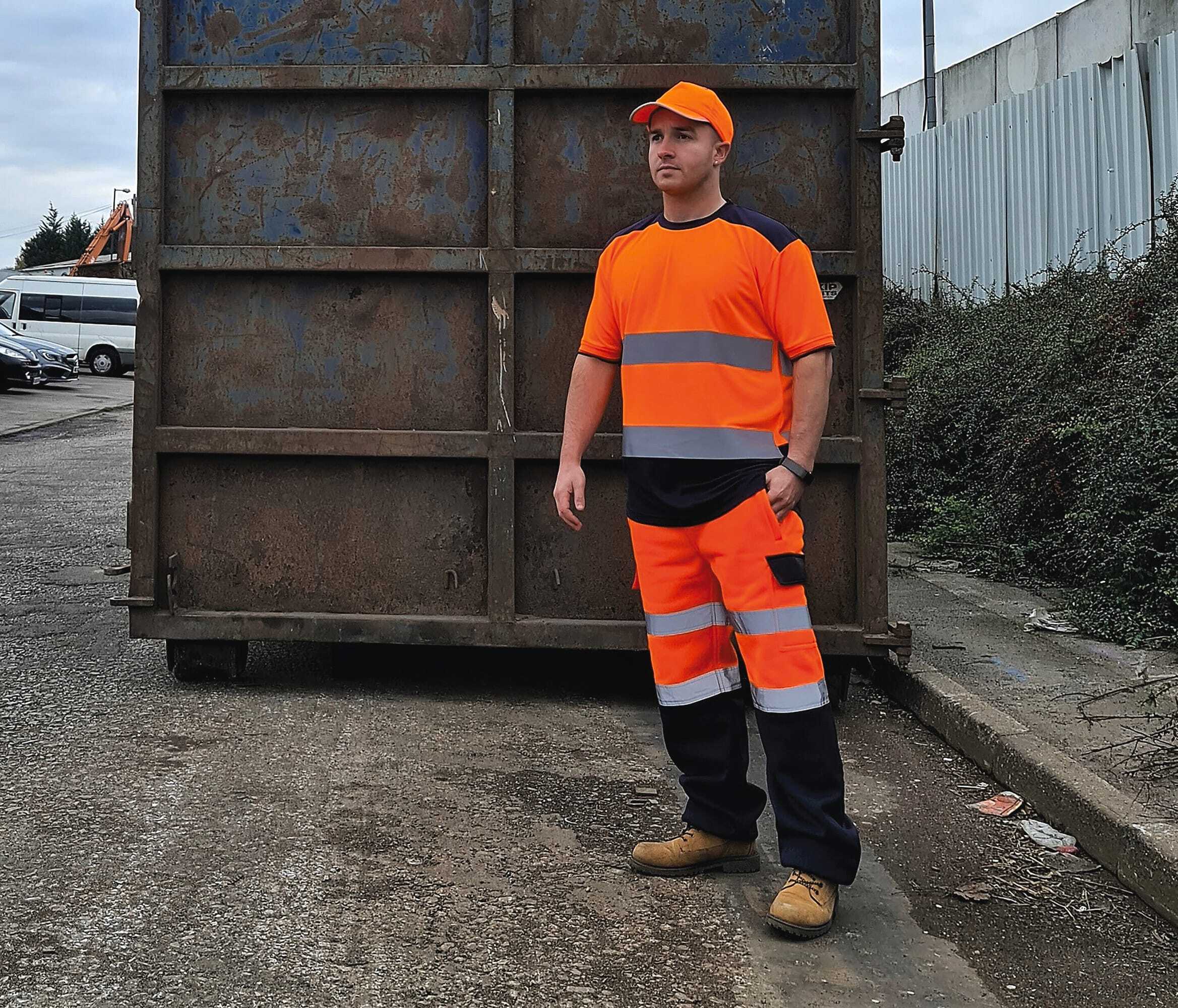 T-shirts YOKO Tweekleurig veiligheids-T-shirt voor bedrukking &amp; borduring