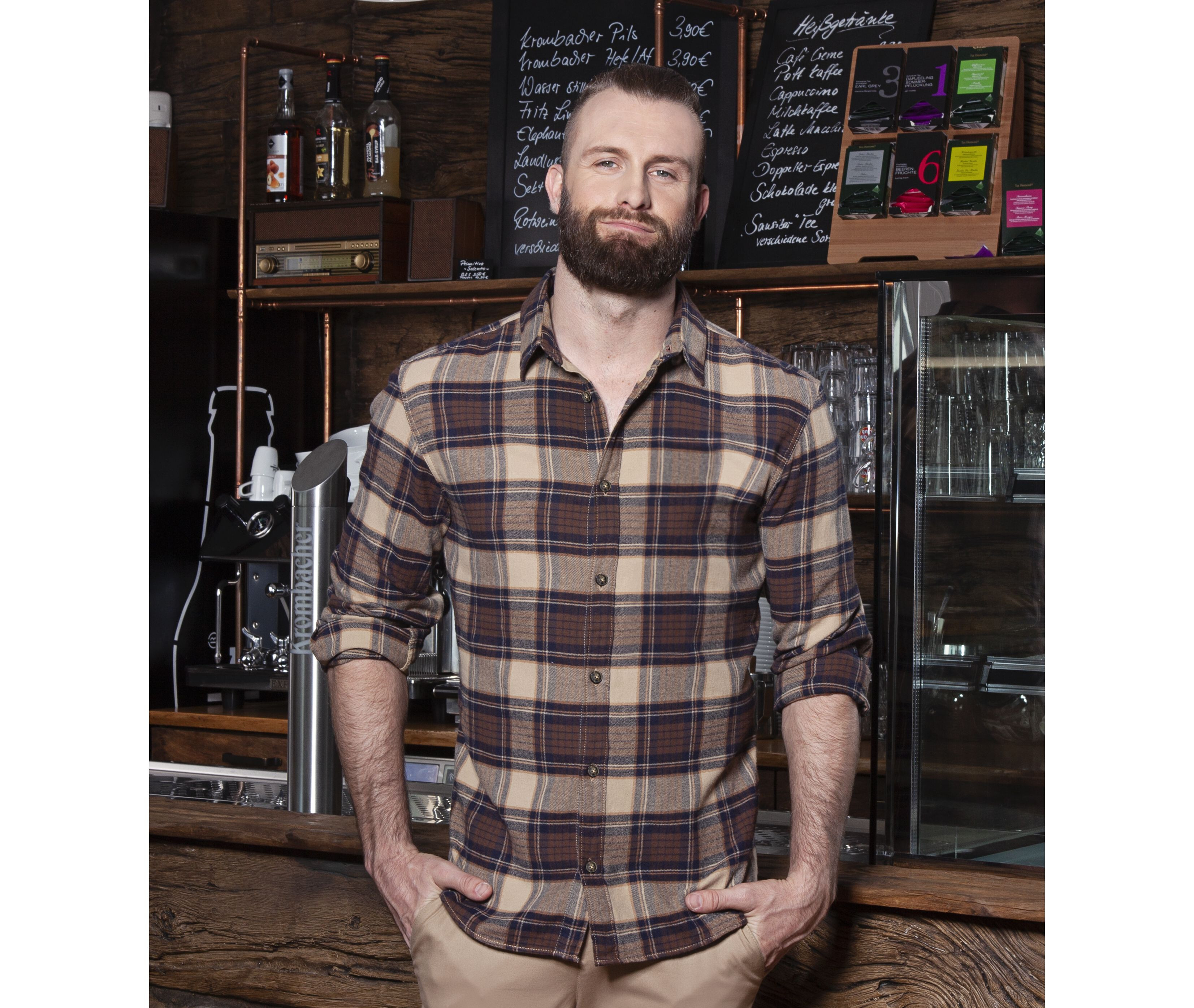KARLOWSKY Men's Checked Shirt Urban-Trend Hemden personalisierbar