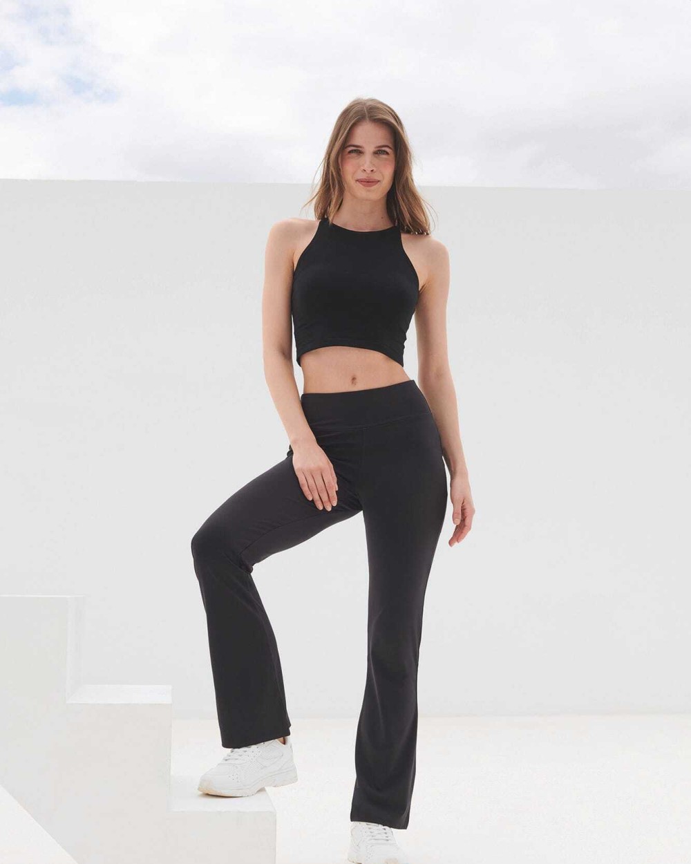 Broeken SKINNIFIT Dames legging met uitlopende pijpen voor bedrukking &amp; borduring