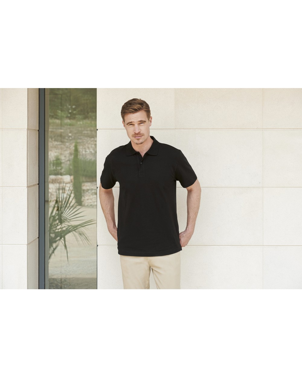 Polo's HENBURY Stretch piqué polo shirt voor bedrukking &amp; borduring
