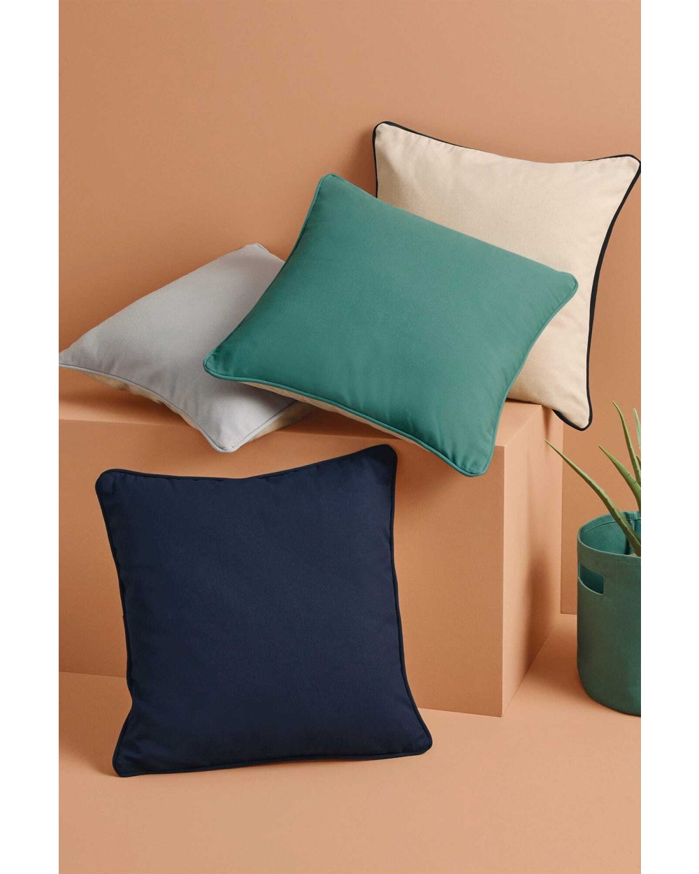 Accessoires personnalisable WESTFORDMILL Housse de coussin à bord passepoilé