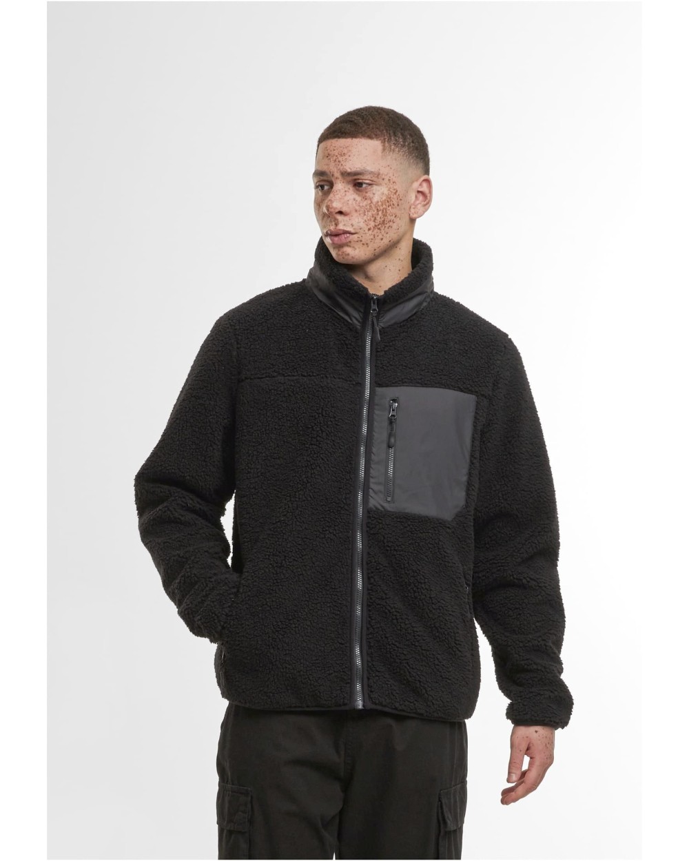 Jassen BUILD YOUR BRAND BONDED SHERPA JACKET voor bedrukking &amp; borduring