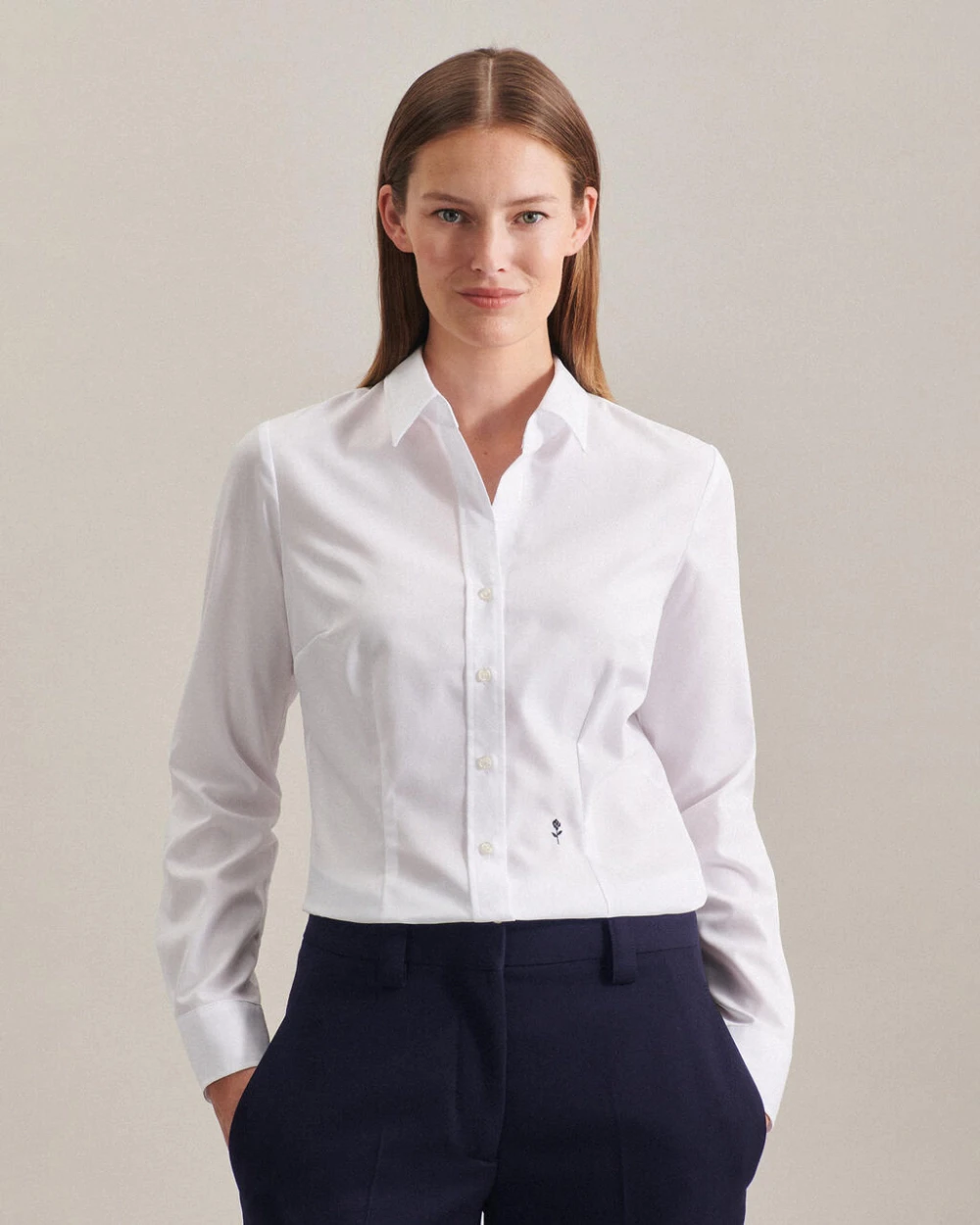 Hemden SEIDENSTICKER Seidensticker Slim Fit 1/1 Kent Women voor bedrukking &amp; borduring