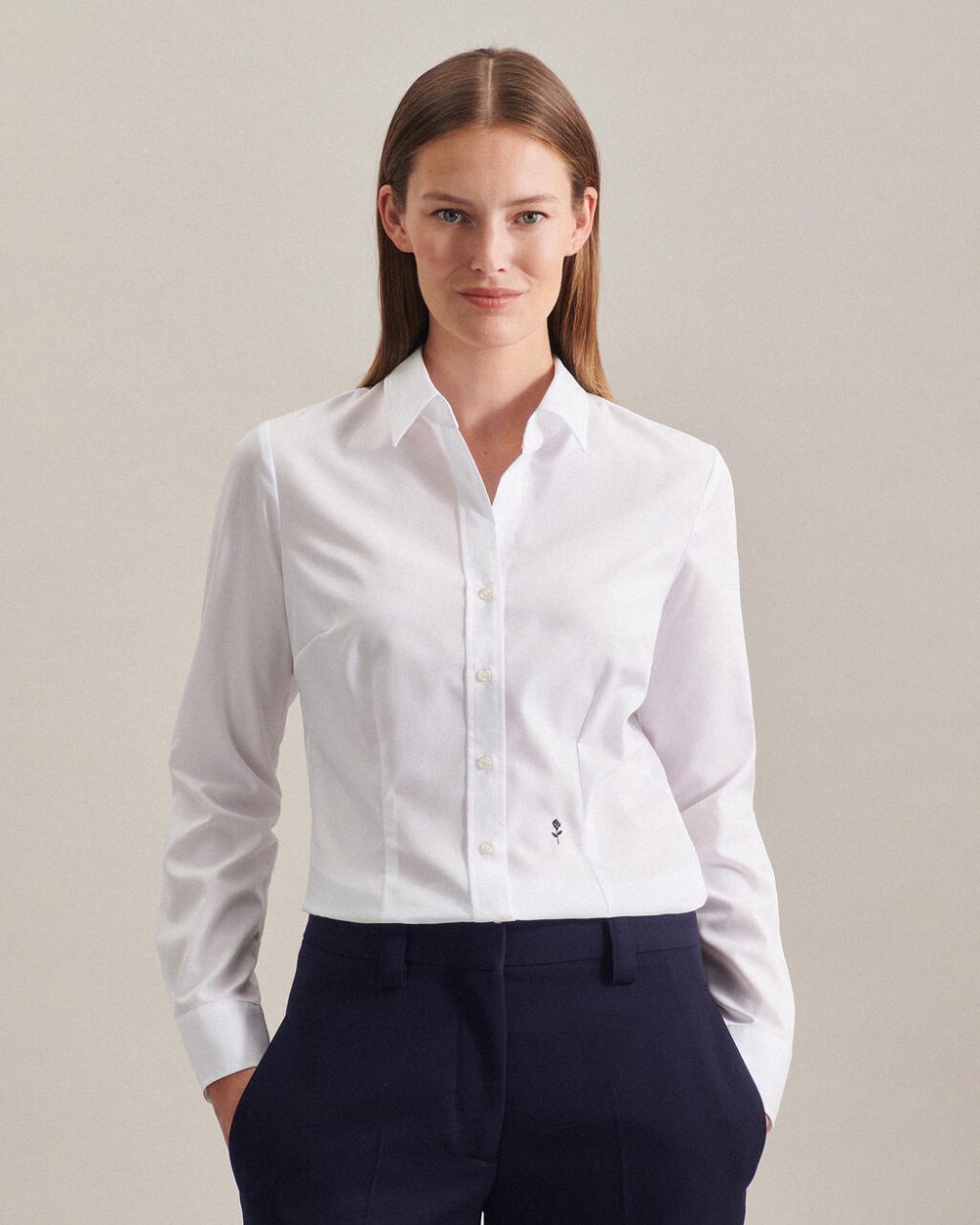 SEIDENSTICKER Seidensticker Slim Fit 1/1 Kent Women Hemden personalisierbar