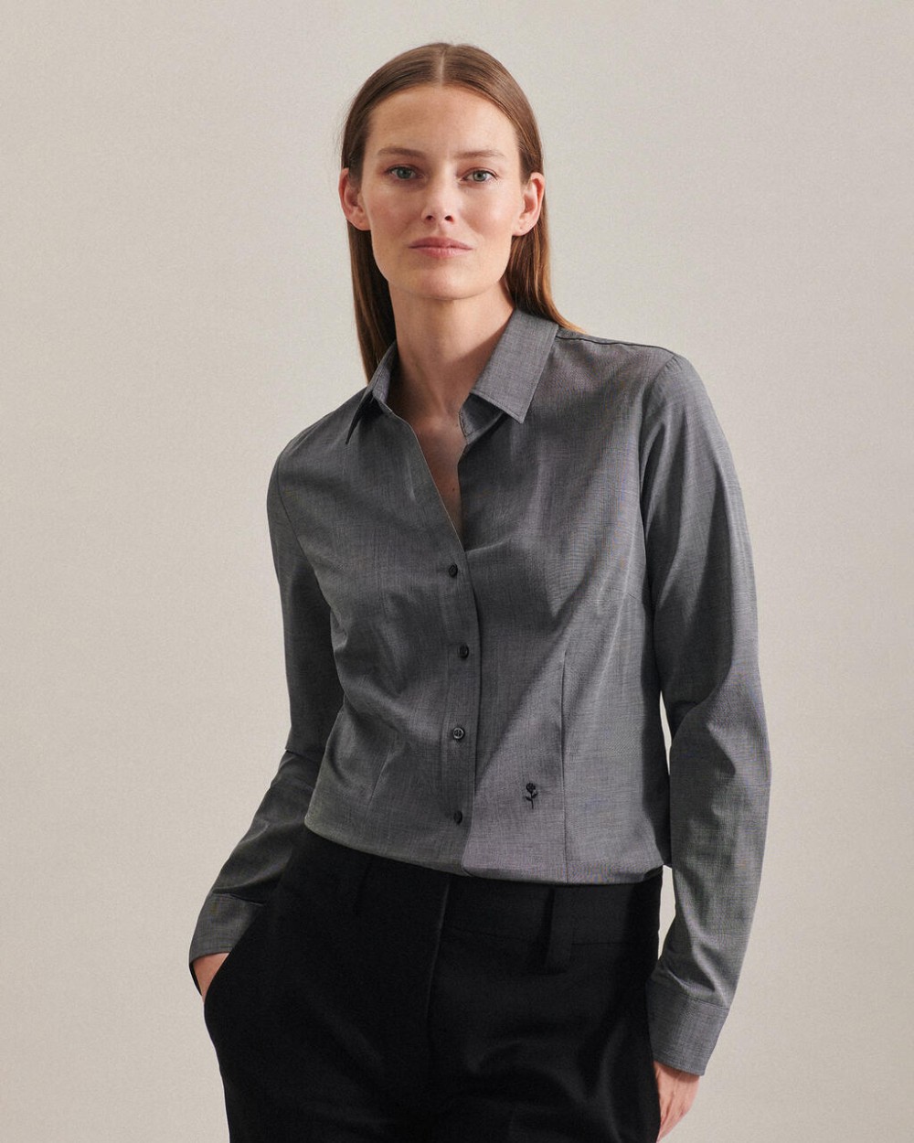 Hemden SEIDENSTICKER Seidensticker Slim Fit 1/1 Kent Women voor bedrukking &amp; borduring
