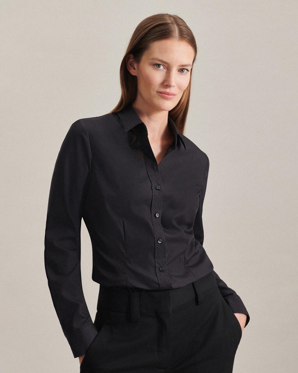 SEIDENSTICKER Seidensticker Slim Fit 1/1 Kent Women Hemden personalisierbar