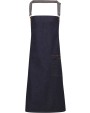 PREMIER District - Waxed look denim bib apron Schürzen personalisierbar
