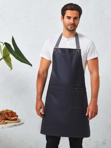 Tabliers à personnaliser PREMIER Tablier "effet ciré" à bavette "District" 