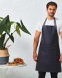 Schorten PREMIER District - Waxed look denim halterschort voor bedrukking &amp; borduring