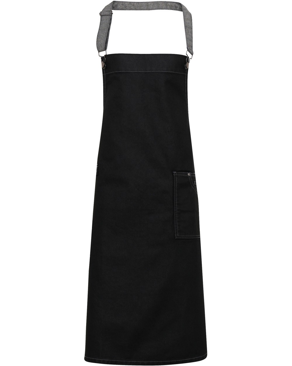 PREMIER District - Waxed look denim bib apron Schürzen personalisierbar