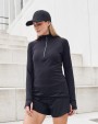 T-shirts TOMBO LADIES' LONG SLEEVED 1/4 ZIP TOP voor bedrukking &amp; borduring