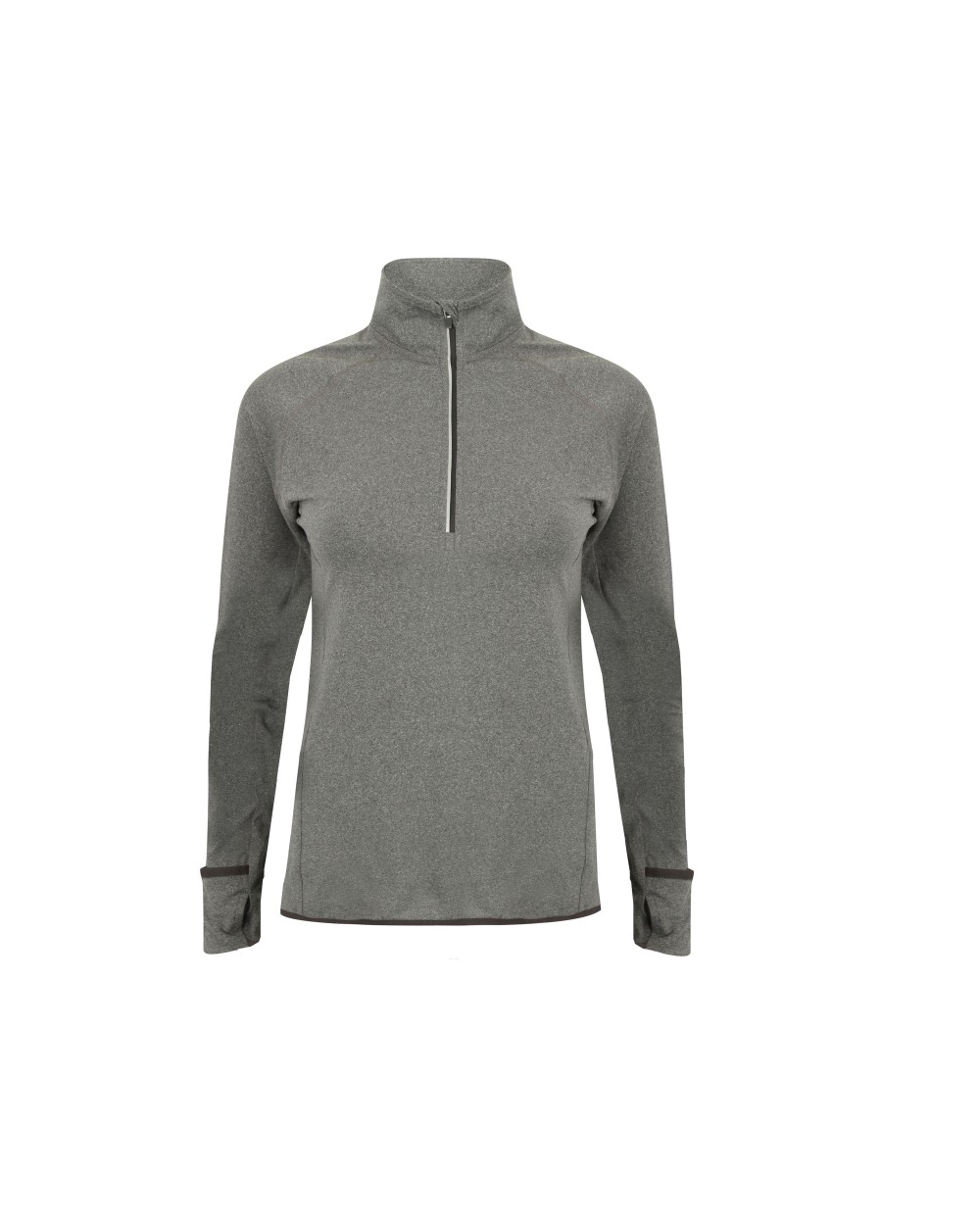 T-shirts TOMBO LADIES' LONG SLEEVED 1/4 ZIP TOP voor bedrukking &amp; borduring