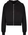Sweaters & hoodies BUILD YOUR BRAND Ladies Short Oversized Zip Jacket voor bedrukking &amp; borduring