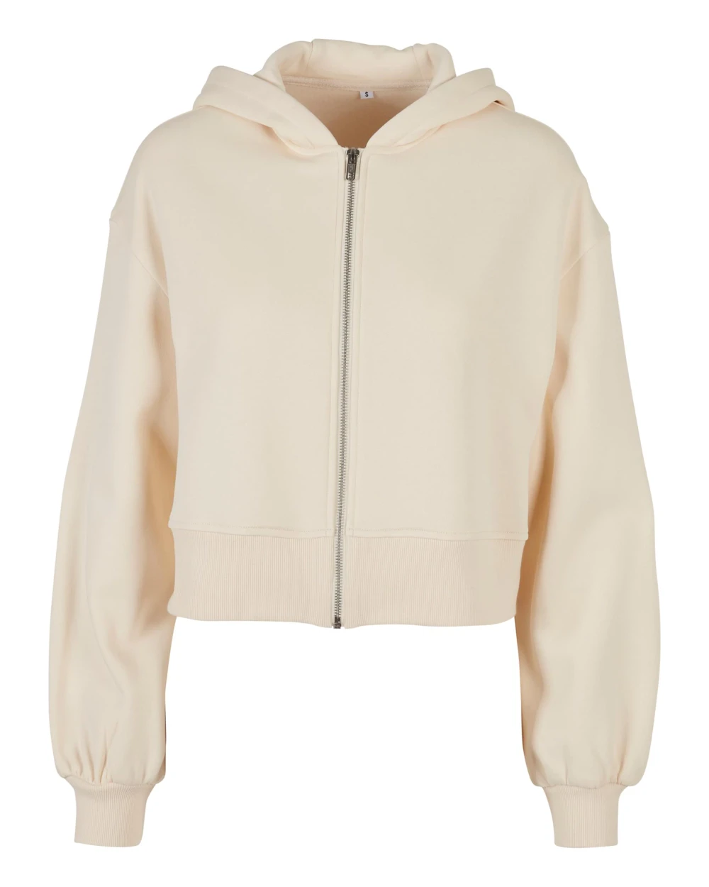 Sweaters & hoodies BUILD YOUR BRAND Ladies Short Oversized Zip Jacket voor bedrukking &amp; borduring