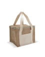 Tassen & Zakken 4DO Koeltas jute vierkant 22x18x18cm voor bedrukking &amp; borduring