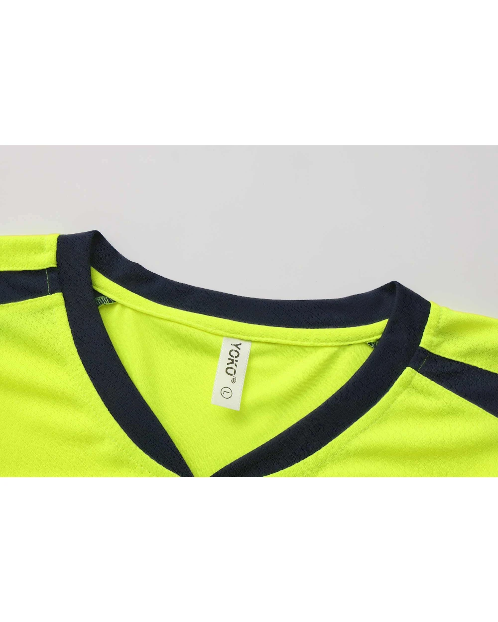 T-shirts YOKO Hi-vis mandarin collar Comfort Trim t-shirt (HVJ430) voor bedrukking &amp; borduring