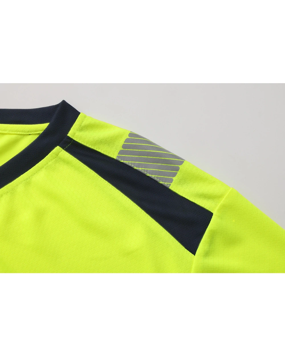 YOKO Hi-vis mandarin collar Comfort Trim t-shirt (HVJ430) T-Shirts personalisierbar