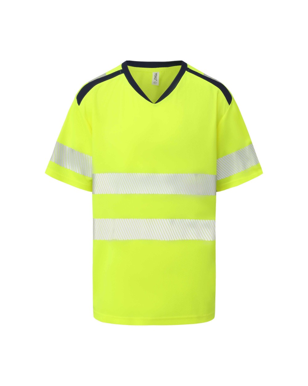 YOKO Hi-vis mandarin collar Comfort Trim t-shirt (HVJ430) T-Shirts personalisierbar